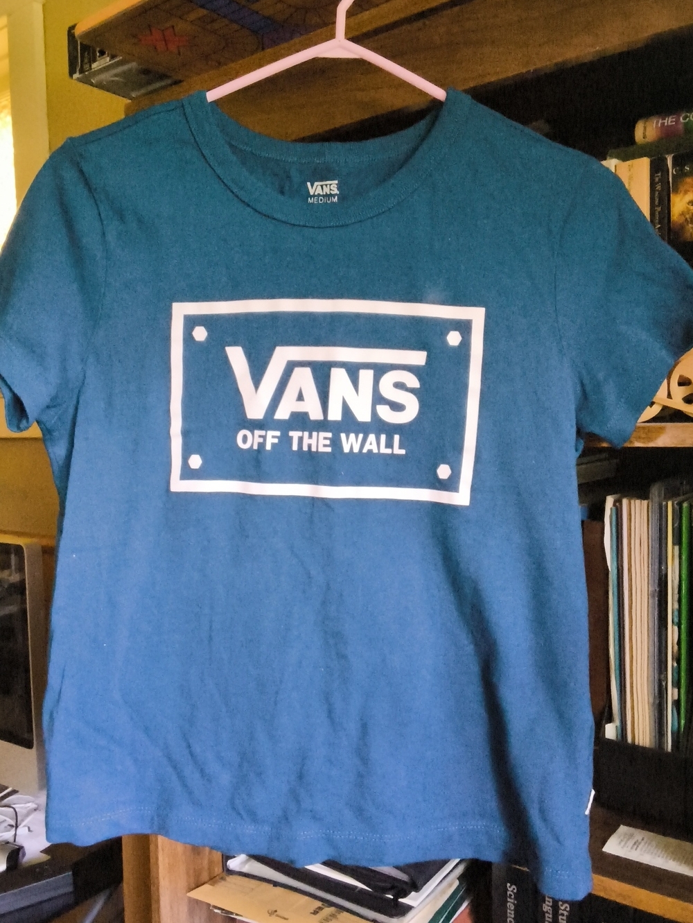 Vans Teal Blue Logo Crew Tee